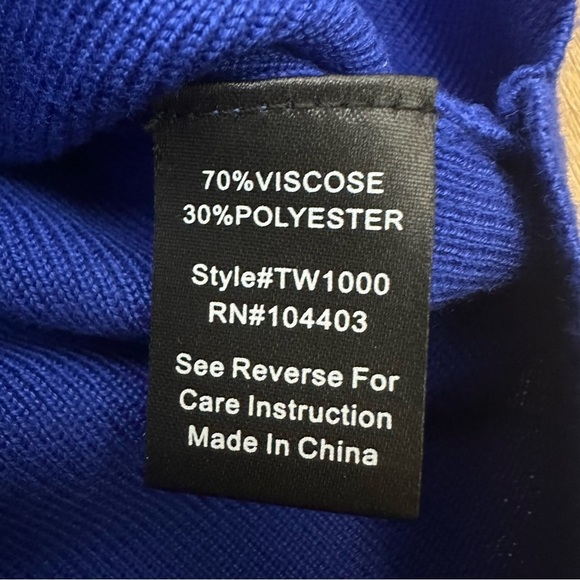 Workshop Republic Clothing Blue Fitted Sleeveless Tank Top - Picture 6 of 6